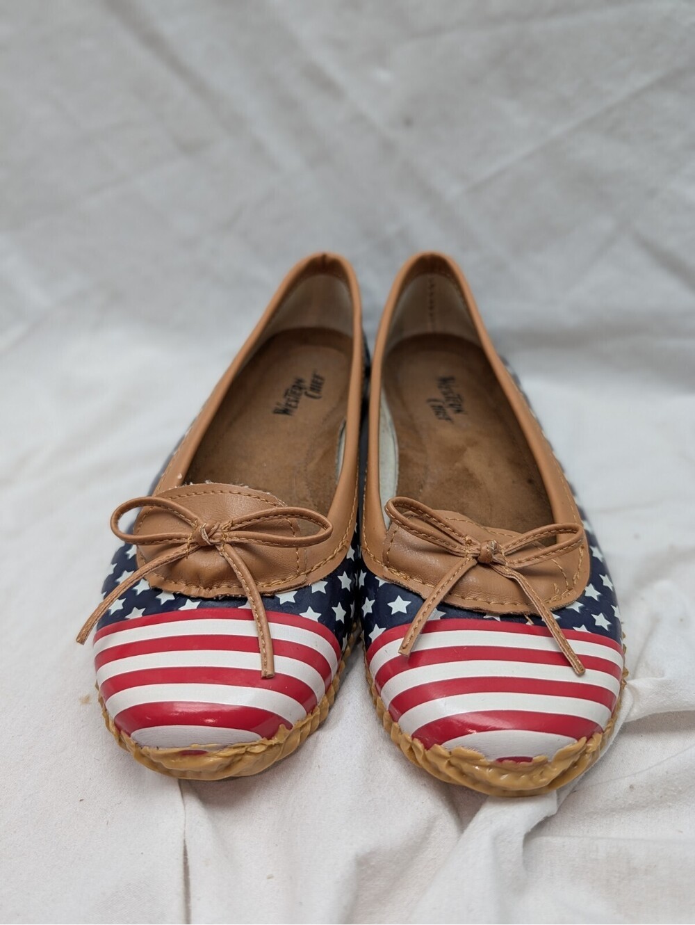 Women’s Western Chief patriotic stars and stripes Flats Size 9